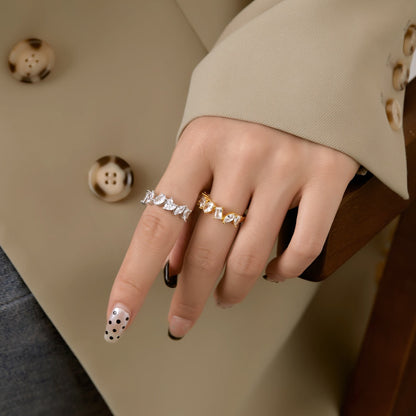 [Everoly JW]Zarter Ring mit mehreren Schliffen