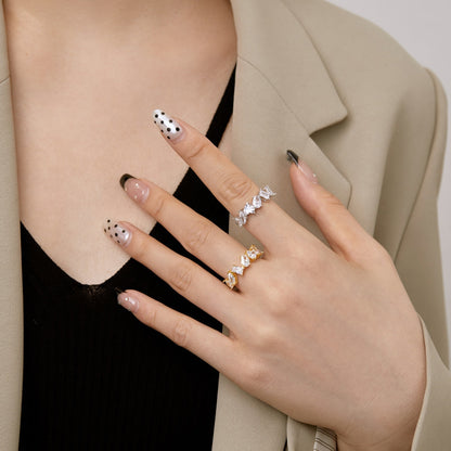 [Everoly JW]Zarter Ring mit mehreren Schliffen
