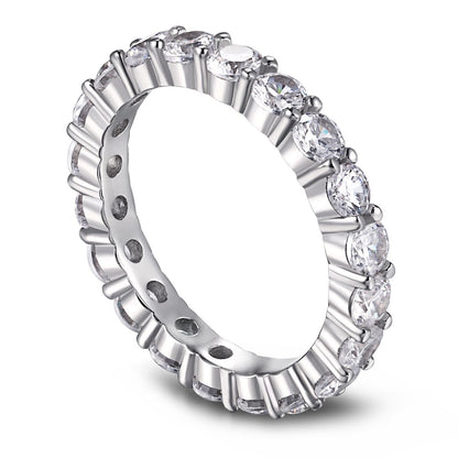[Olivia JW]Sparkling Round Cut Tennis Ring
