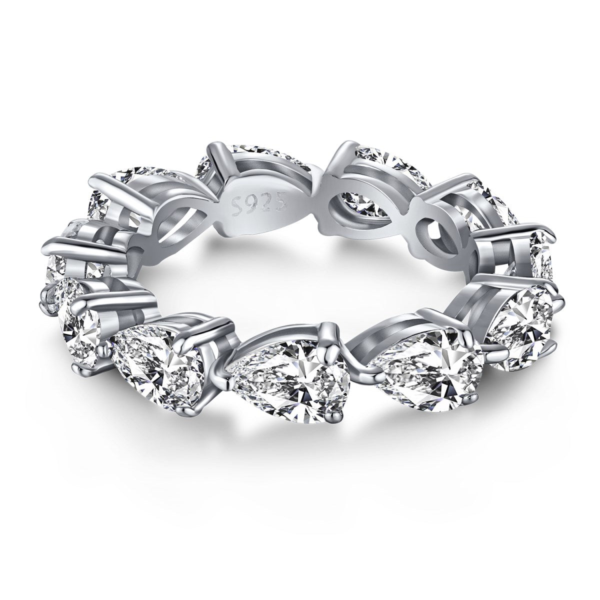 [Everoly JW]Exquisiter Tennisring im Birnenschliff