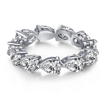[Everoly JW]Exquisiter Tennisring im Birnenschliff