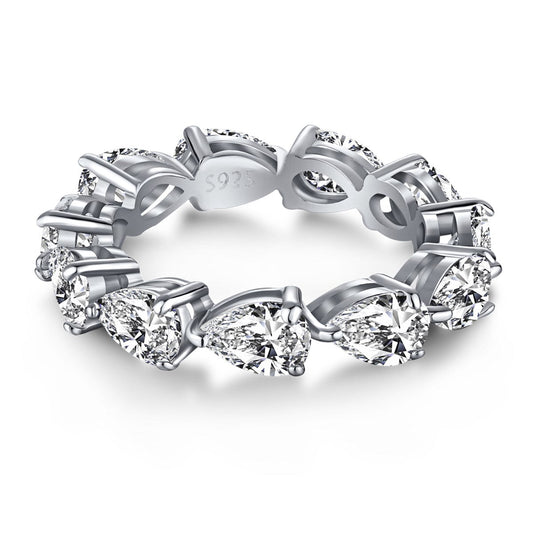 [Olivia JW]Exquisite Pear Cut Tennis Ring