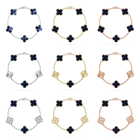 [Everoly JW] CLOVER 5 MOTIF PIETERSITE BRACELET COLLECTION