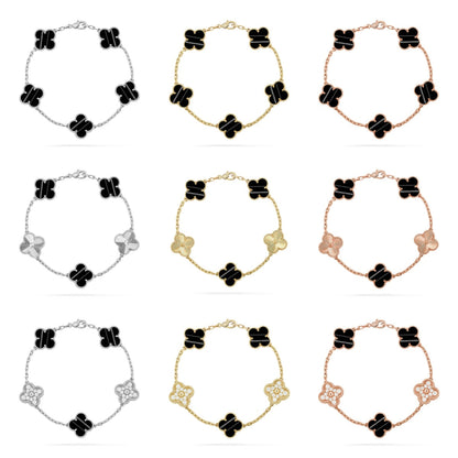 [Everoly JW]  CLOVER 5 MOTIF PULSAR STONE BRACELET COLLECTION