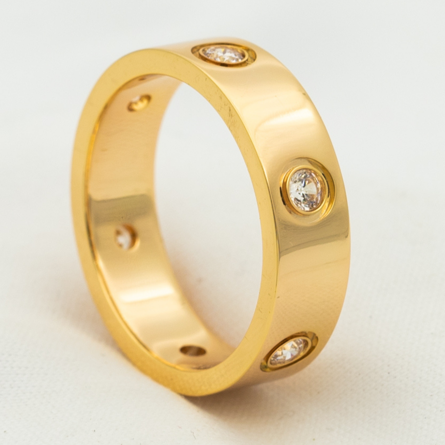 [Olivia JW]LOVE RING 5.5MM 6 DIAMONDS PINK GOLD