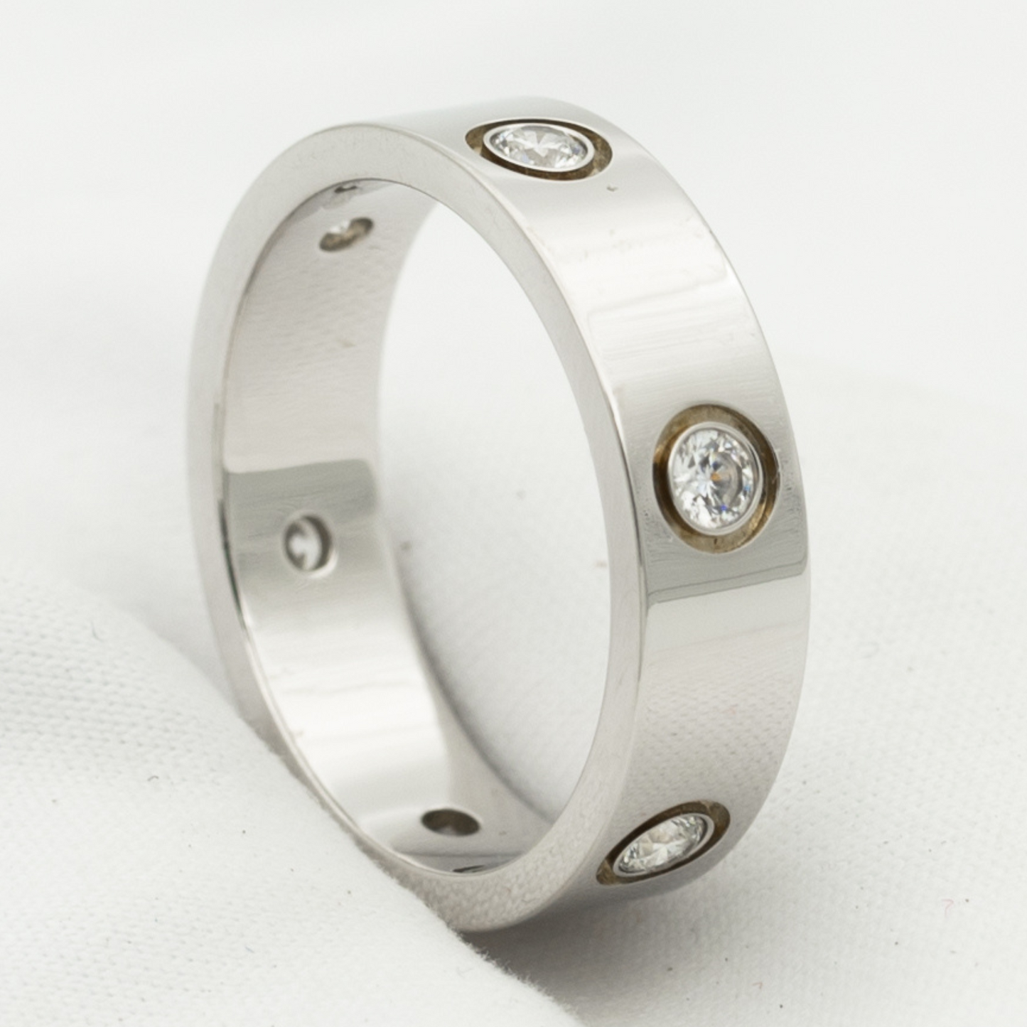 [Everoly JW]Liebesring 5,5 mm 6 Diamanten Silber