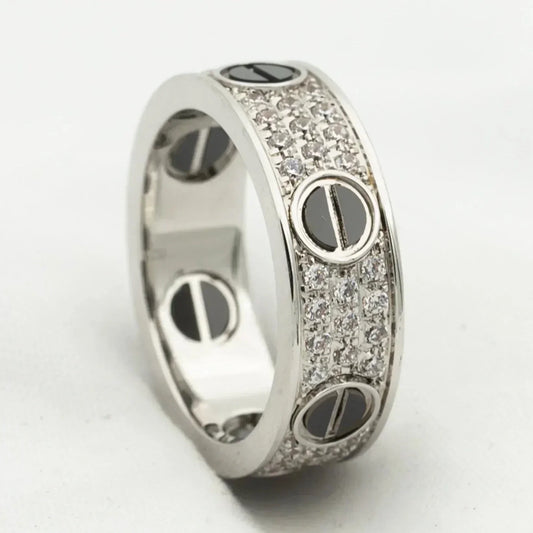 [Olivia JW]LOVE RING 5.5MM DIAMONDS PAVED CERAMIC