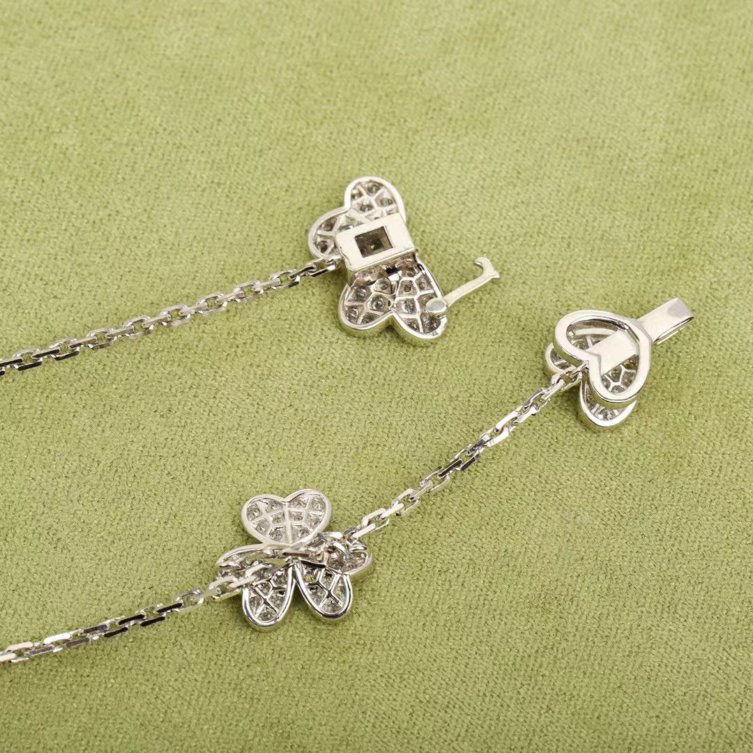 [Olivia JW]FRIVOLE SILVER 9 FLOWERS NECKLACE