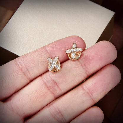 [Olivia JW]JEUX DE GOLD DIAMOND EARRINGS