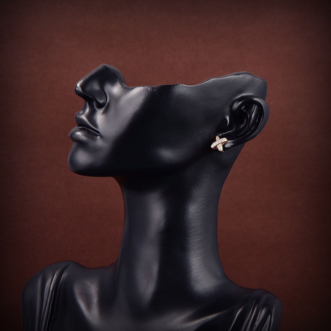 [Olivia JW]JEUX DE GOLD DIAMOND EARRINGS