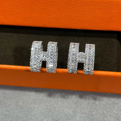 [Everoly JW]H Ohrstecker mit silbernen Diamanten