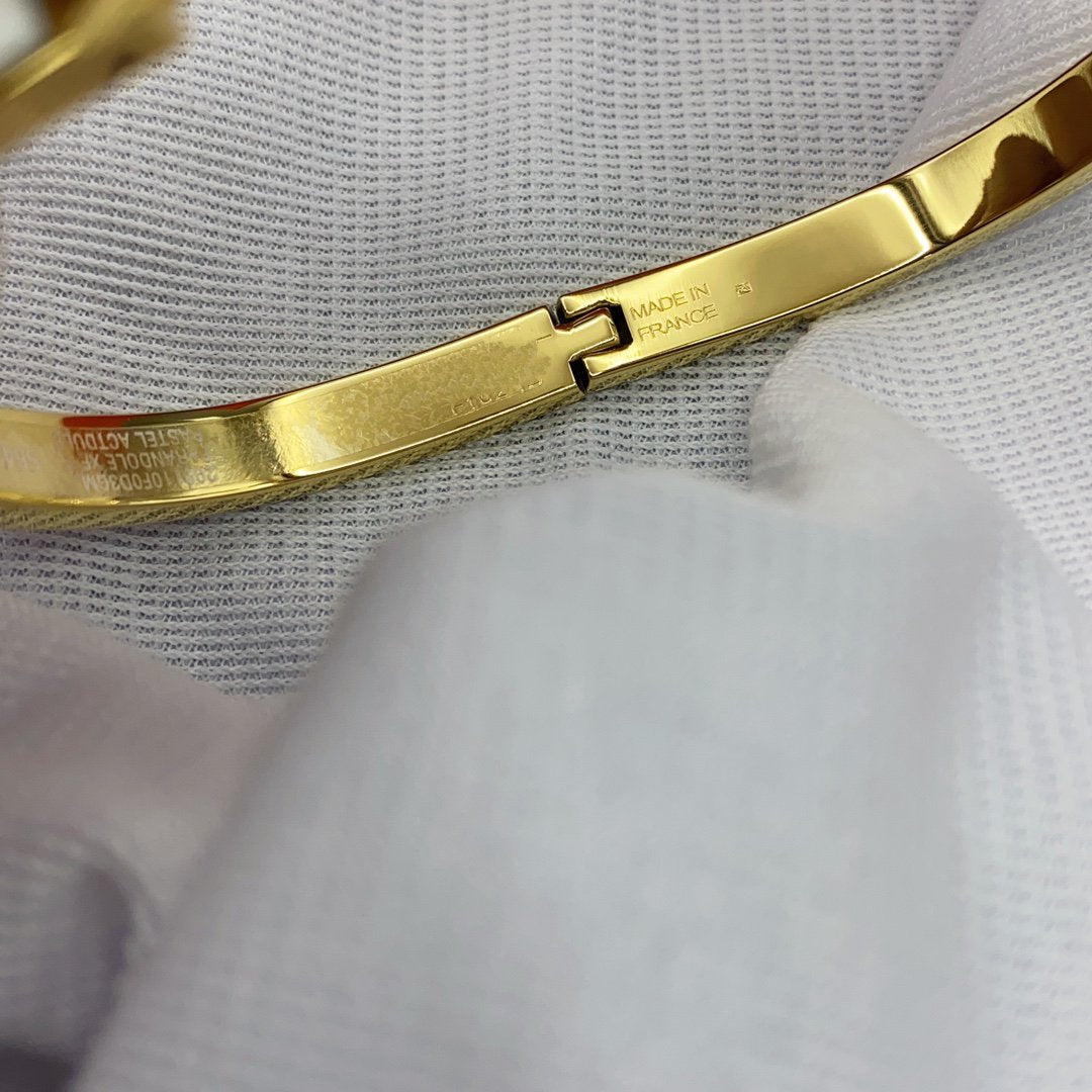 [Everoly JW]CLASSIC HM CLIC WHITE 8MM ENAMEL BRACELET
