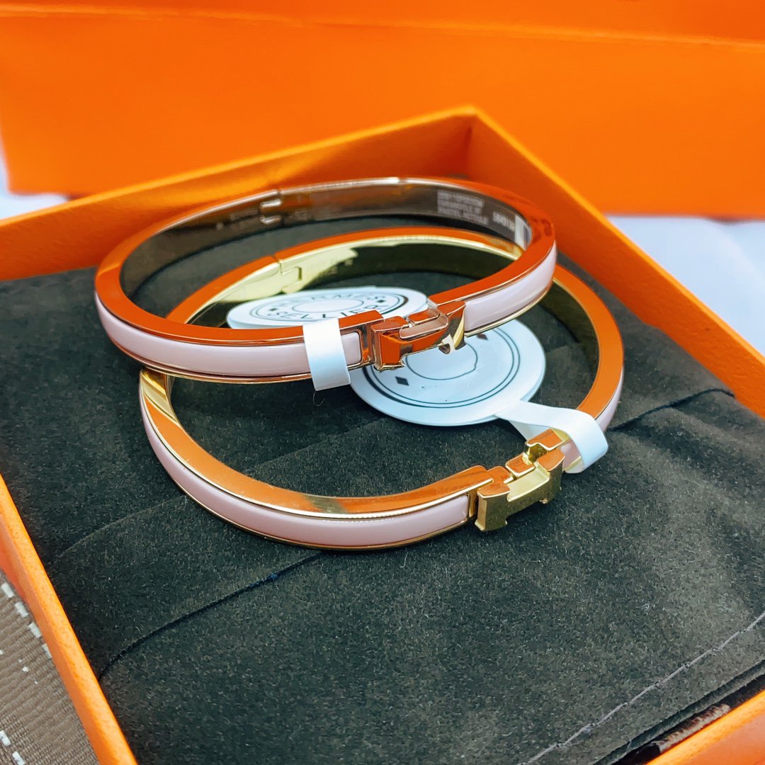 [Everoly JW]クラシック HM クリック ピンク 8mm エナメルブレスレット