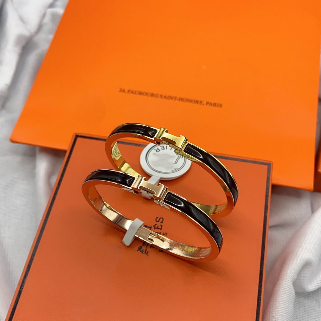[Everoly JW]CLASSIC HM CLIC SCHWARZES 8MM EMAILLEARMBAND