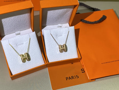 [Everoly JW]HM CLIC GELBE EMAILLE GOLD HALSKETTE