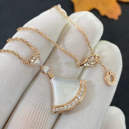 [OLIVIA]DREAM NECKLACE MOP PINK GOLD DIAMOND