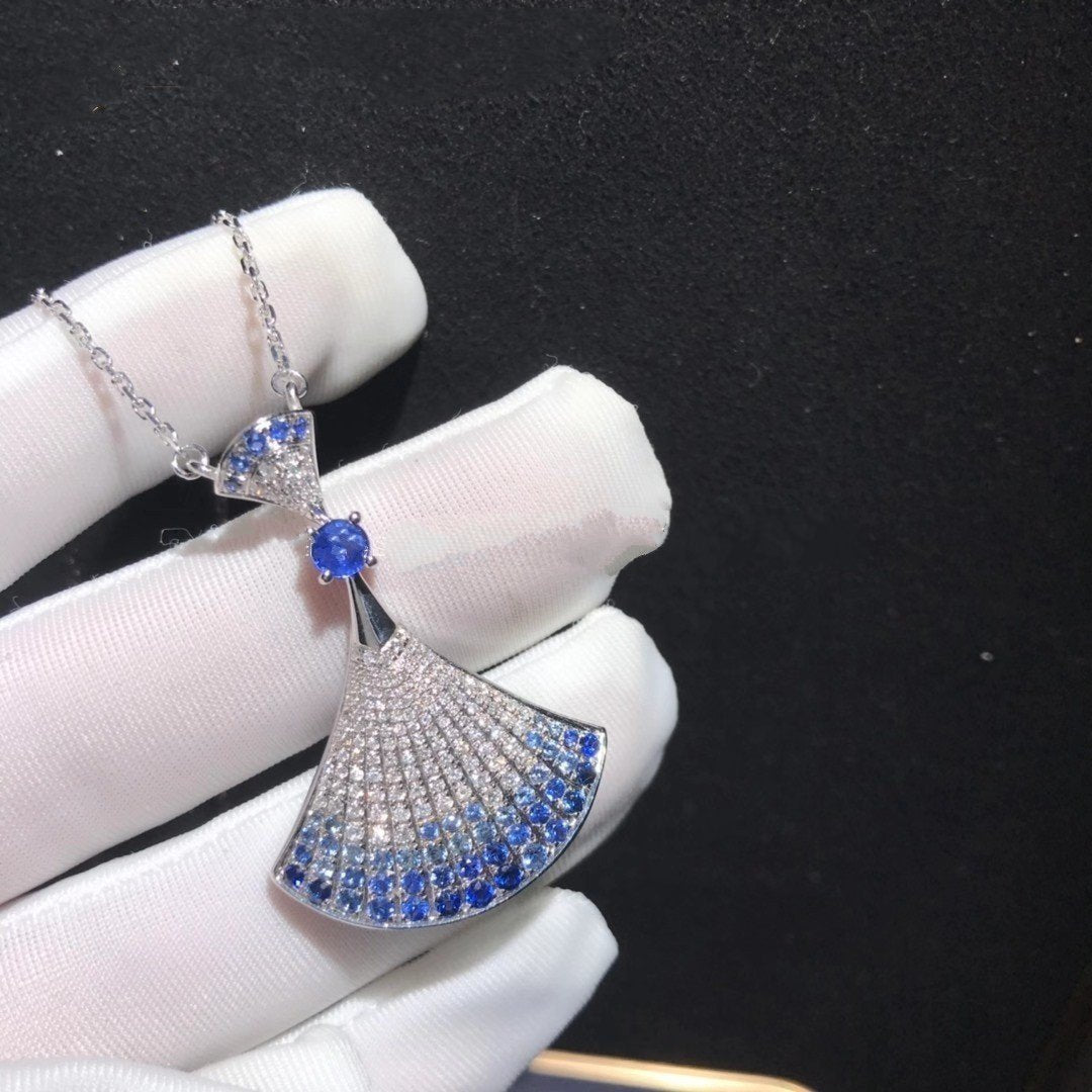 [OLIVIA]DREAM NECKLACE AGATE SILVER DIAMOND