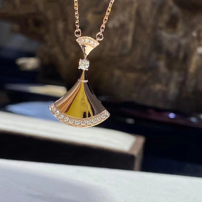 [OLIVIA]DREAM NECKLACE PINK GOLD DIAMOND