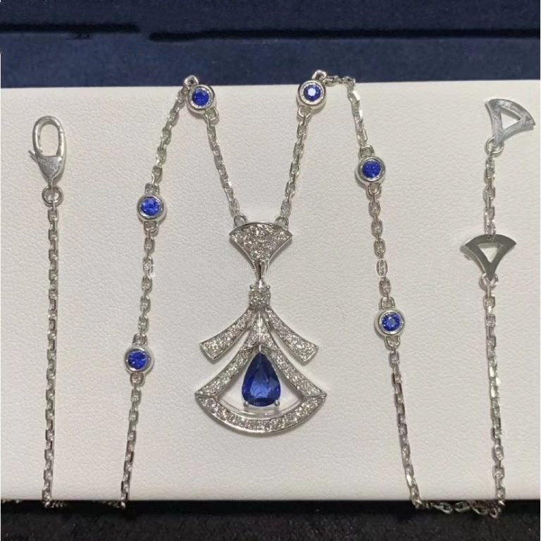 [OLIVIA]DREAM NECKLACE AGATE DIAMOND SILVER