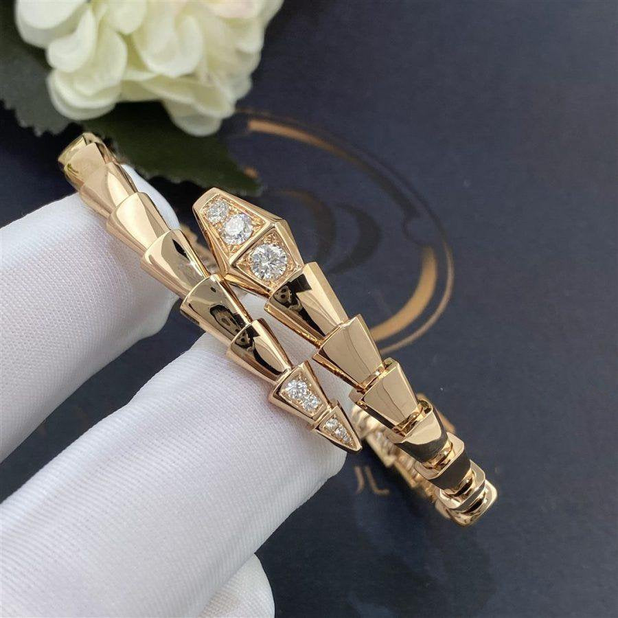 [OLIVIA]SERPENTI BRACELET DIAMONDS PINK GOLD
