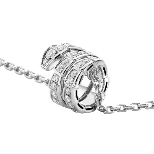 [OLIVIA]SERPENTI  NECKLACE DOUBLE RING DIAMOND