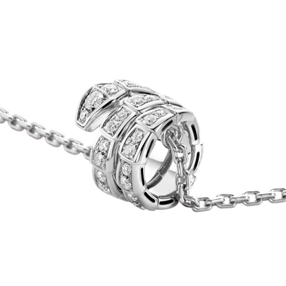 [OLIVIA]SERPENTI  NECKLACE DOUBLE RING DIAMOND