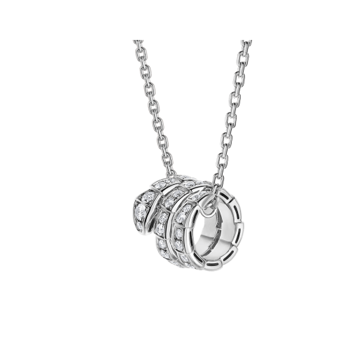 [OLIVIA]SERPENTI  NECKLACE DOUBLE RING DIAMOND