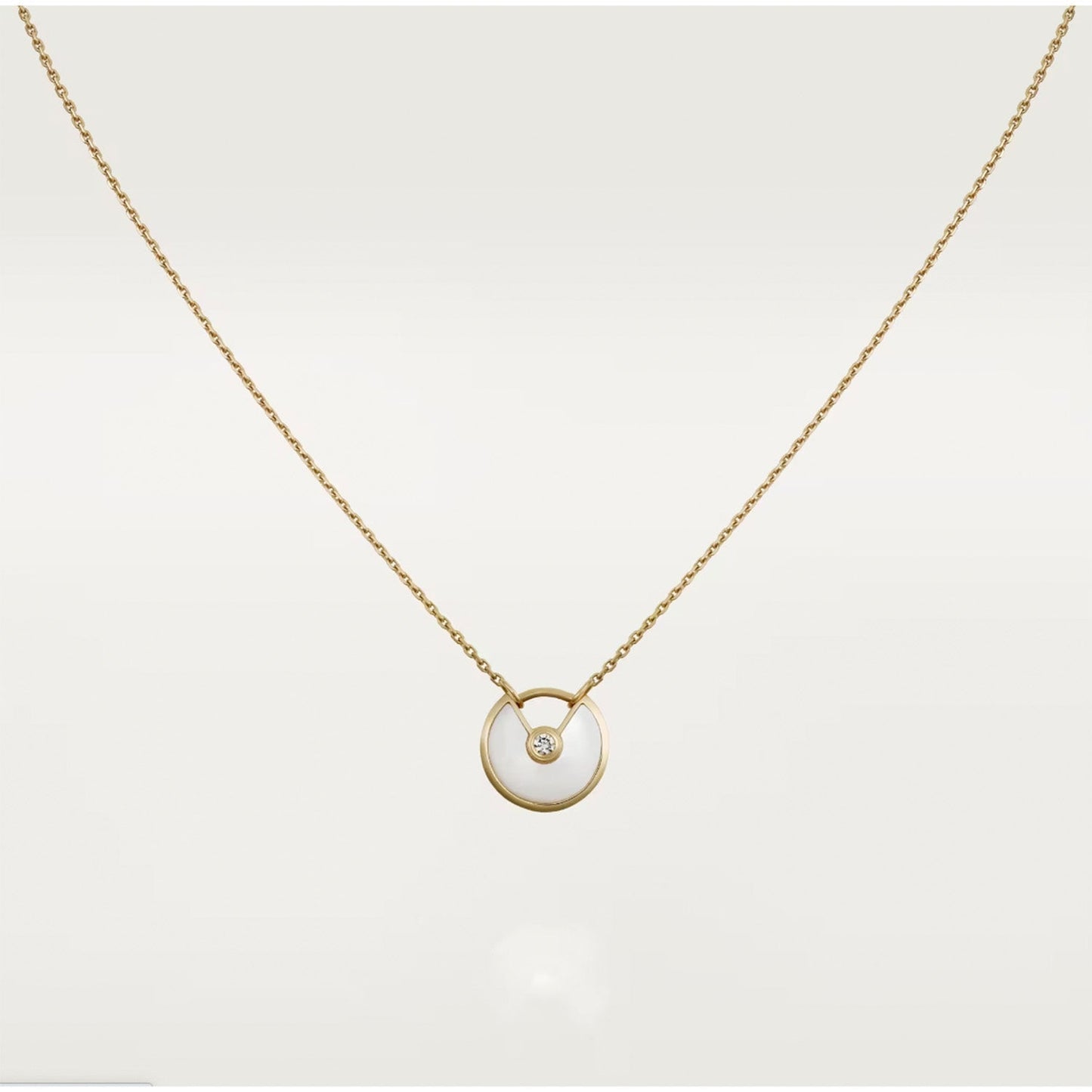[Everoly JW]AMULETT ROSÉGOLD MOP HALSKETTE