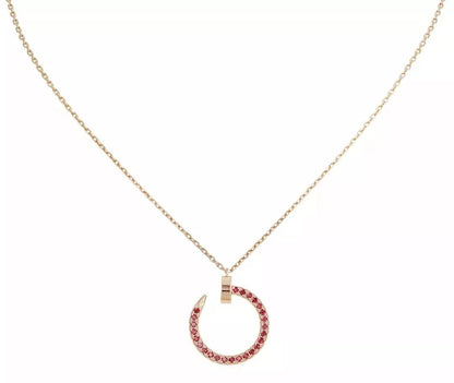 [Everoly JW]JUSTE ネックレス ゴールド レッドダイヤモンド