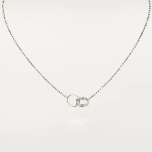 [Everoly JW]LOVE NECKLACE PINK GOLD AND SILVER