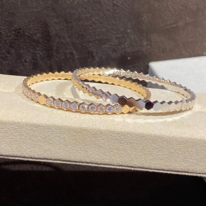 [Everoly JW] BEE LOVE GOLDARMBAND MIT VOLLEN DIAMANTEN 