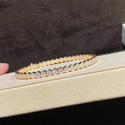 [Everoly JW] BEE LOVE GOLDARMBAND MIT VOLLEN DIAMANTEN 