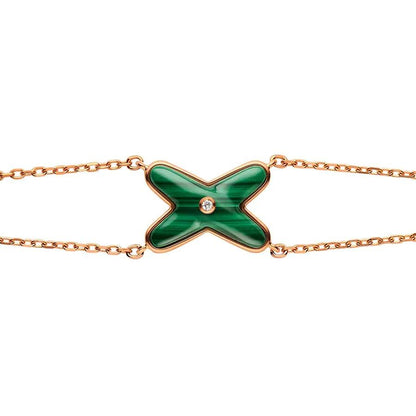 [Olivia JW]JEUX BRACELET MALACHITE PINK GOLD 1 DIAMOND