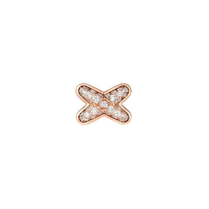 [Everoly JW]JEUX DE PINK GOLD DIAMANT OHRRINGE