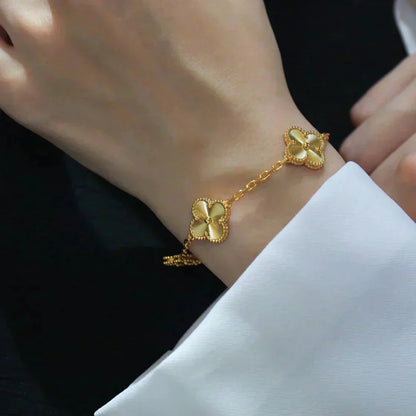 [Everoly JW]  CLOVER 5 MOTIF LASER BRACELET COLLECTION
