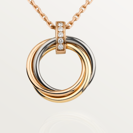[Everoly JW]TRINITY NECKLACE GOLD  DIAMONDS