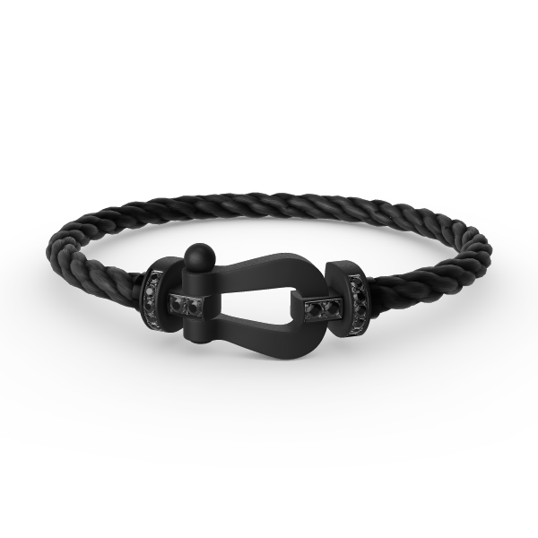 [Everoly JW]FORCE LARGE SERIES HORSESHOE BLACK SAMURAI BRACELET