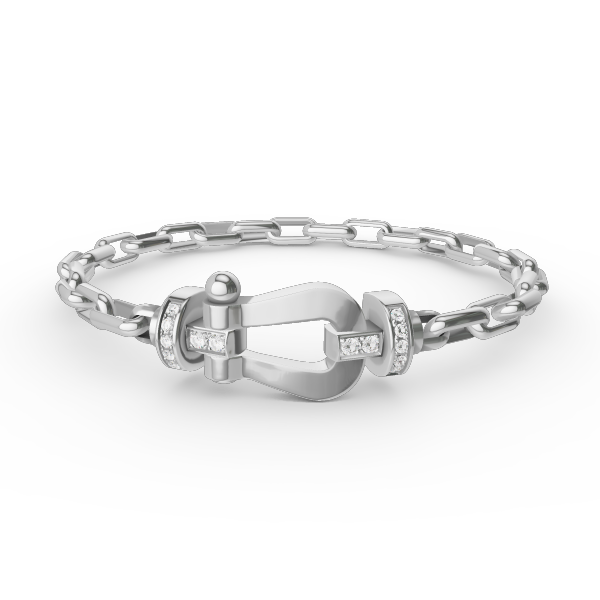 [Olivia JW]FORCE LARGE HORSESHOE CLASP  METAL BRACELET