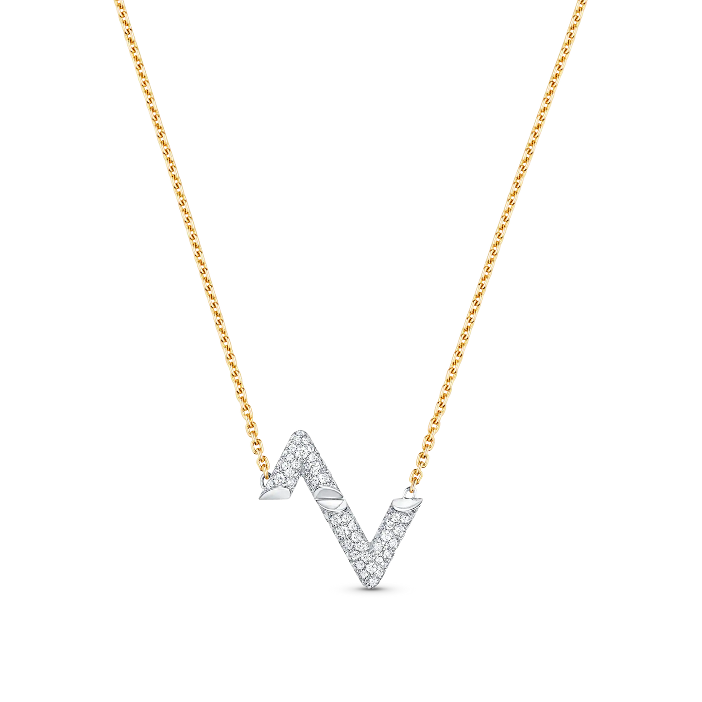 [Everoly JW]VOLT SILBER DIAMANT ANHÄNGER HALSKETTE