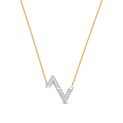 [Everoly JW]VOLT SILBER DIAMANT ANHÄNGER HALSKETTE