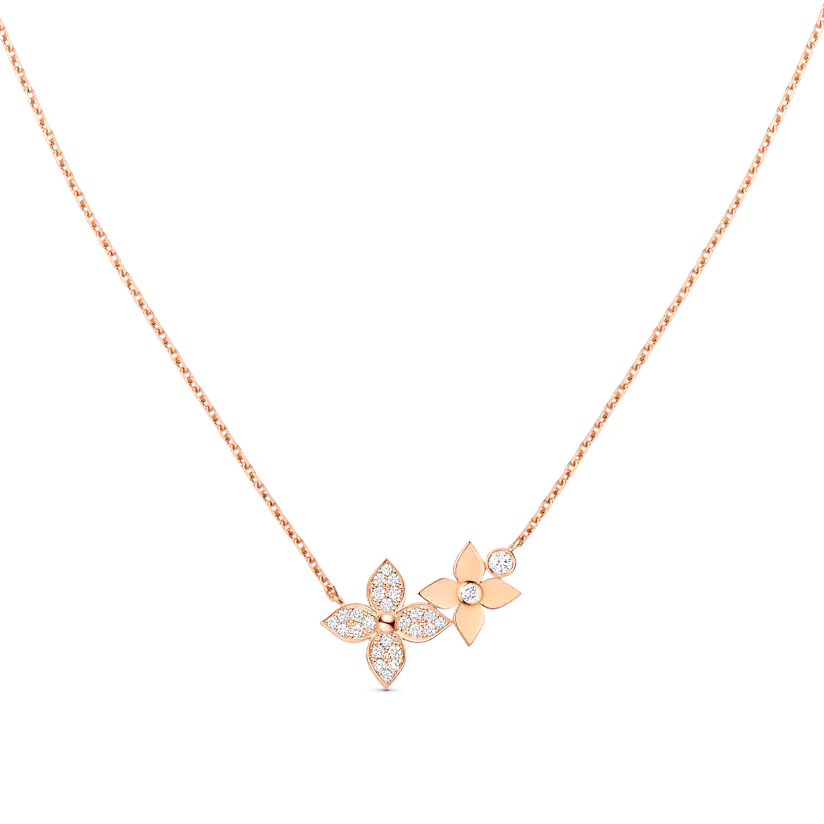 [Everoly JW] STAR BLOSSOM HALSKETTE ROTGOLD DIAMANTEN
