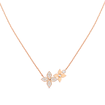 [Everoly JW] STAR BLOSSOM HALSKETTE ROTGOLD DIAMANTEN