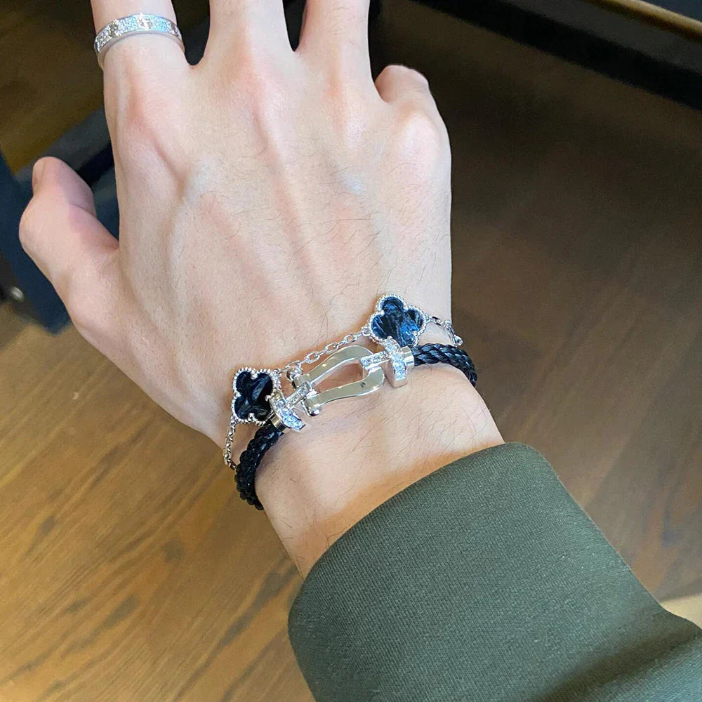 [Everoly JW] CLOVER 5 MOTIF PIETERSITE BRACELET COLLECTION