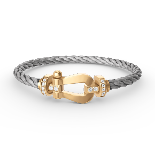 [Olivia JW]FORCE LARGE HORSESHOE HALF DIAMOND BRACELET GOLD