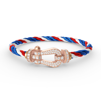 [Olivia JW]FORCE LARGE HORSESHOE FULL DIAMOND BRACELET ROSE GOLD