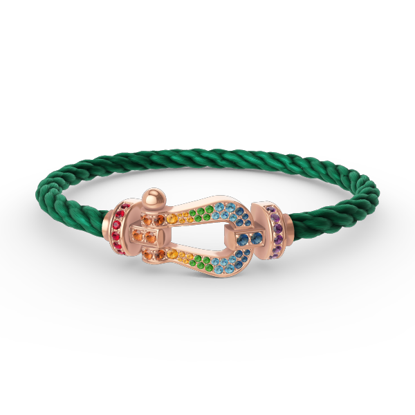 [Olivia JW]FORCE LARGE HORSESHOE  COLORED DIAMOND BRACELET ROSE GOLD