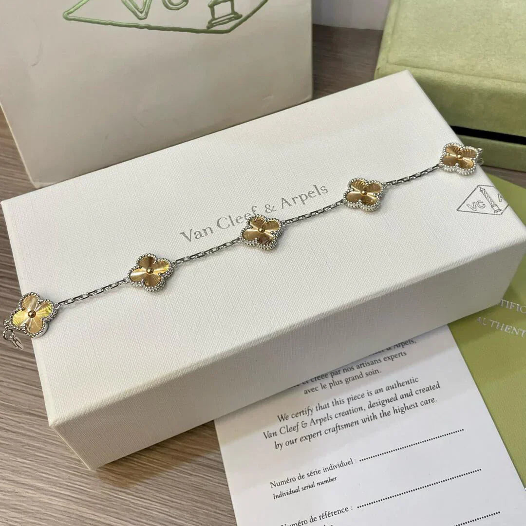 [Everoly JW]  CLOVER 5 MOTIF LASER BRACELET COLLECTION