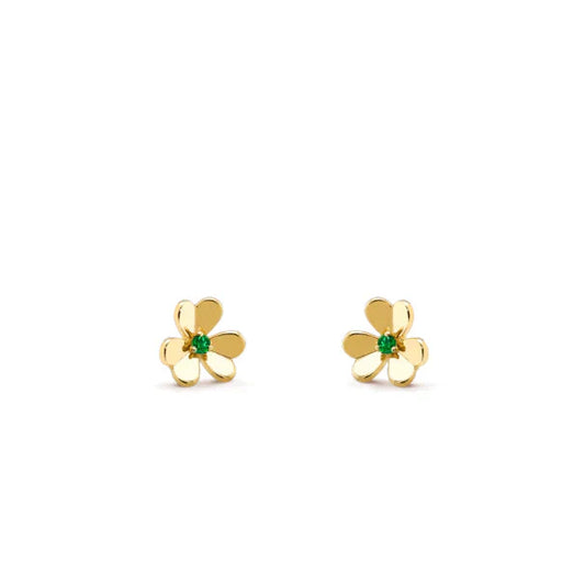 [Olivia JW]FRIVOLE  FLOWER MALACHITE EARRINGS