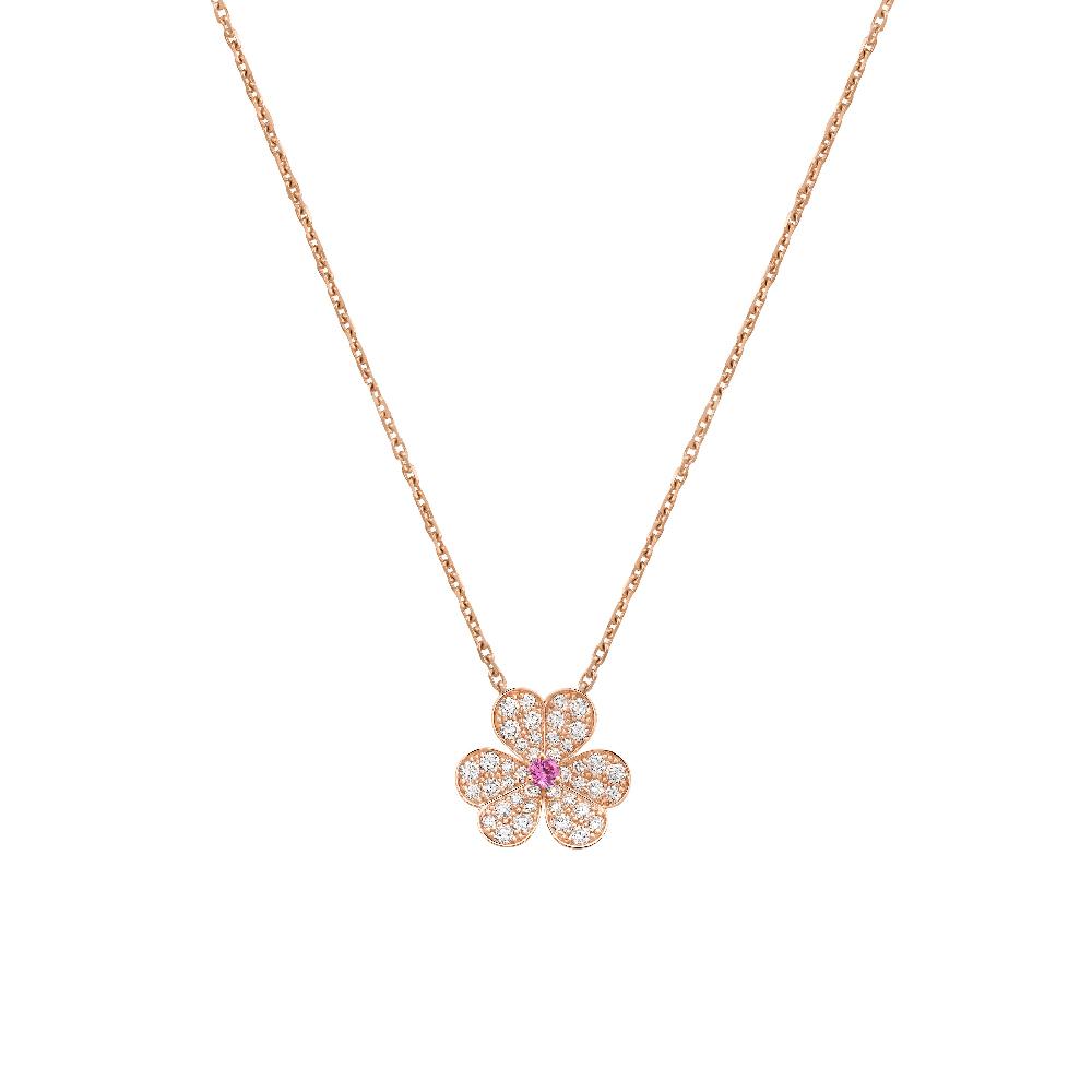 [Olivia JW]FRIVOLE ROSE GOLD FLOWER DIAMOND NECKLACE