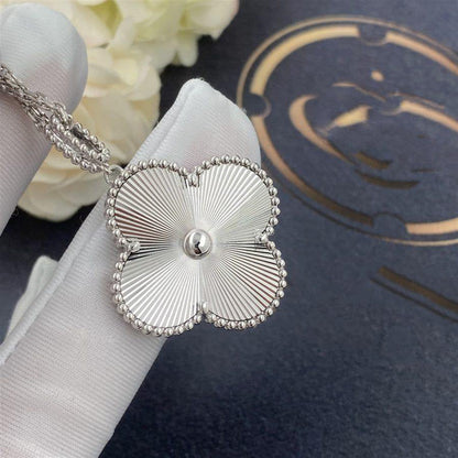 [Olivia JW]CLOVER 25MM SILVER BIG CLOVER NECKLACE